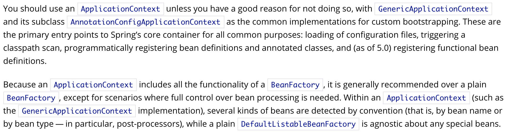 BeanFactory or ApplicationContext